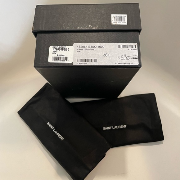 YSL Saint Laurent Nu Pieds Slide Sandal Shoes EU 38.5 - Picture 10 of 12